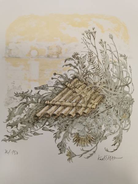 Det vilde kor med litografi